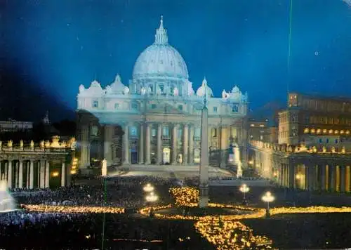 Postcard Italy Rome San Pietro square