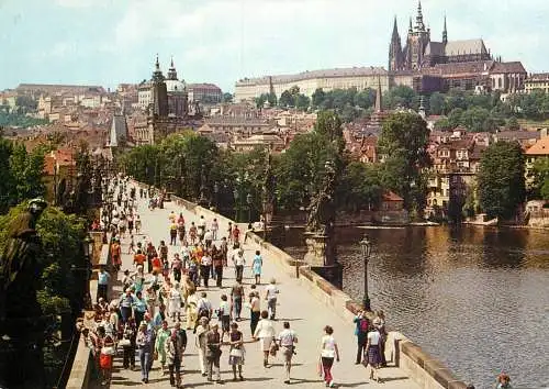 Postcard Czech Republic Prague Karluv Most 1981