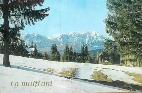 Romania Muntii Bucegi peisaj de iarna montan