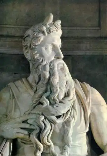 Postcard Italy Rome Michelangelo's mose 1972