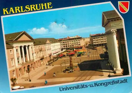 Postcard Germany Karlsruhe universitas Kongress stadt