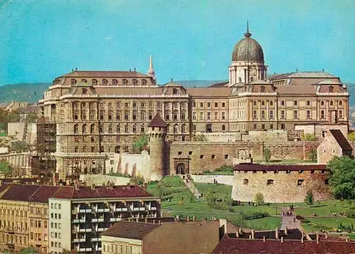 Postcard Hungary Budapest Buda castle