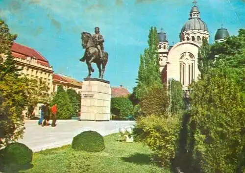 Romania Targu Mures statuia lui Avram Iancu