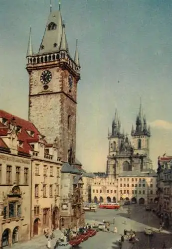 Postcard Czech Republic Prague Starometske namesti