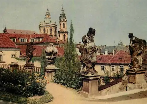 Postcard Czech Republic Prague Pohled na kostel sv Mikulase