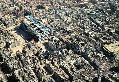 Postcard France Paris aerial