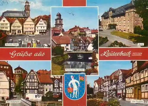 Postcard Germany grub aus Lauterbach multi view 1972