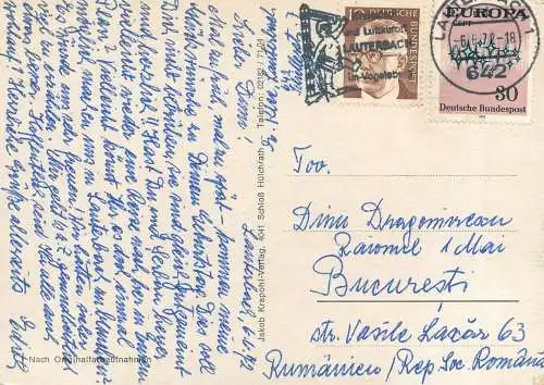 Postcard Germany grub aus Lauterbach multi view 1972