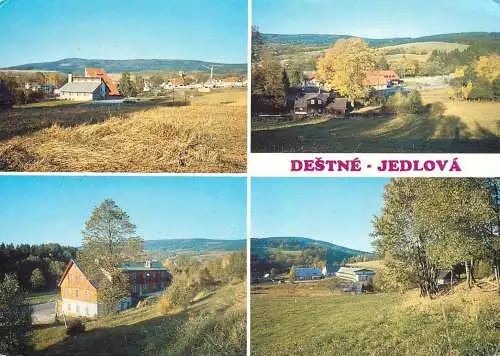 Postcard Czech Republic Destne Jedlova  multi view 1988