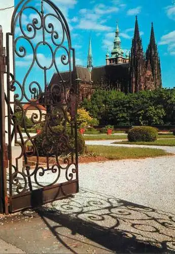 Postcard Czech Republic Prague St. Vitus cathedral