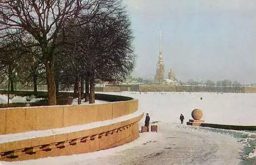 Postcard Russia Leningrad Sankt Petersburg The Neva