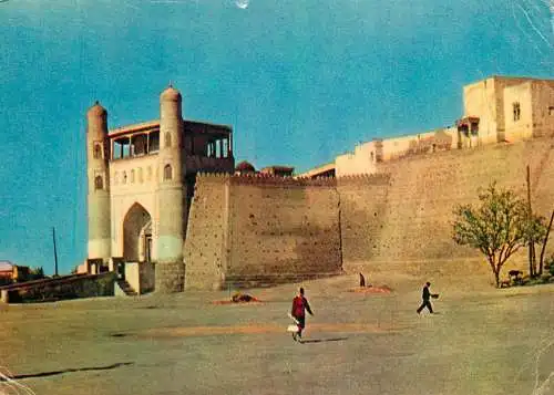 Postcard Uzbekistan Tashkent mosque scene