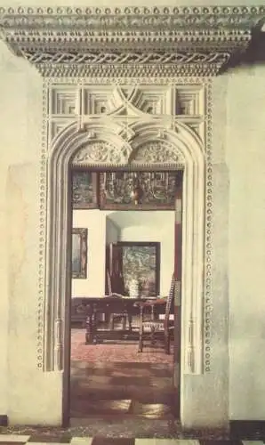 Postcard Poland Krakow Wawel portal rzezbiony