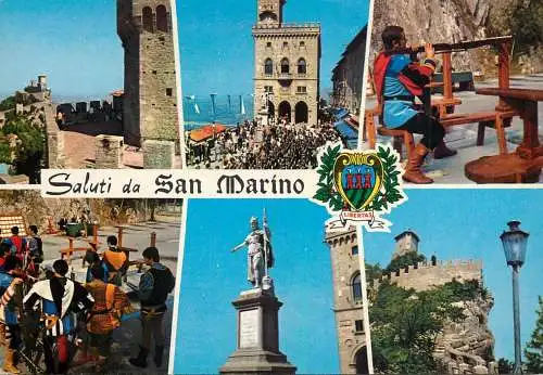 Postcard San Marino multi view