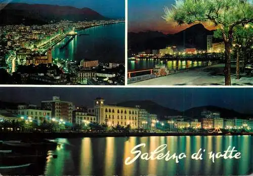 Postcard Italy Salermo di notte