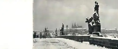 Postcard Czech Republic Prague 1968 bridge and citadel