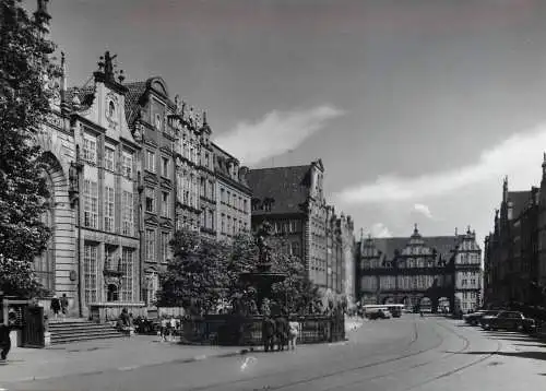 Postcard Poland Gdansk diugi targ