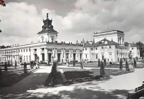 Postcard Poland Wilanow palac od ogroda