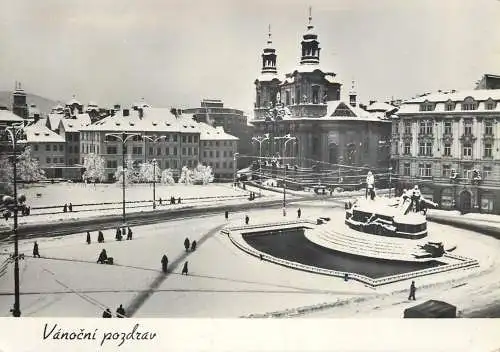 Postcard Czech Republic Prague Vanocni pozdrav