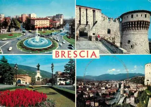 Postcard Italy Brescia multi view 1971