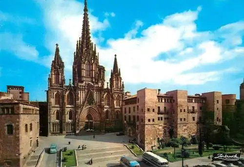 Postcard Spain Barcelona cathedral 1980