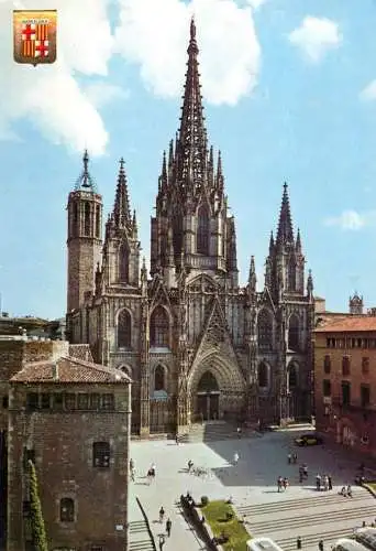 Postcard Spain > Cataluña > Barcelona cathedral 1980