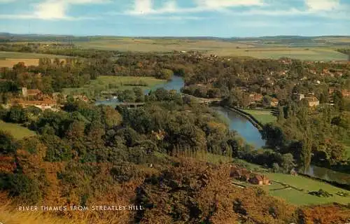 Postcard Uk England River Thames from Streatley Hill