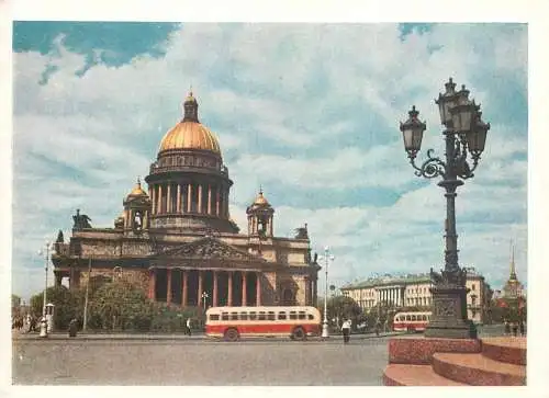 Postcard Russia Leningrad cathedral