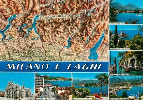 Romania Milano and lakes different aspects & map