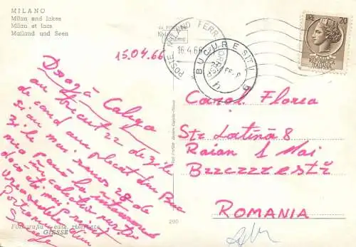 Romania Milano and lakes different aspects & map