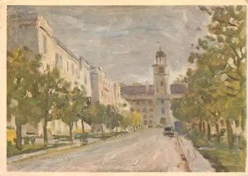 Postcard Poland Warszawa painting W. Zakrewski 1959