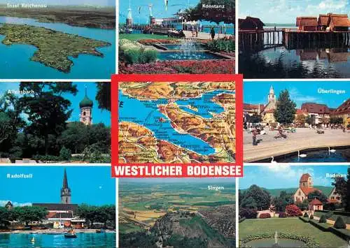 Postcard Germany Westlicher Bodensee multi view