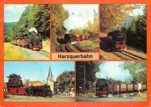 Postcard Germany Harzquerbahn train
