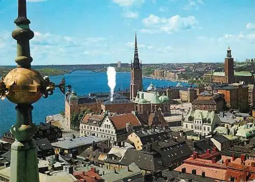 Postcard Sweden Stockholm german church 1977