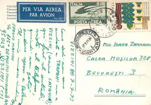 Postcard Italy Vizzini 1973