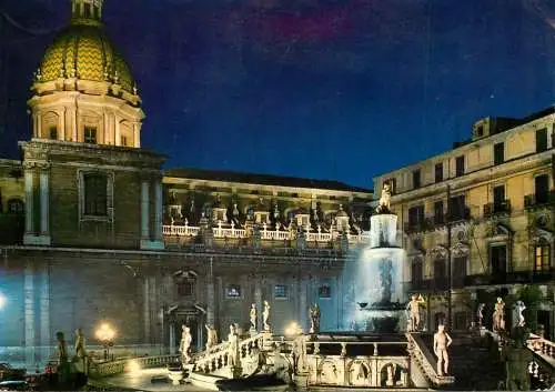 Postcard Italy Palermo Piazza pretoria 1972
