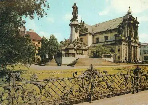 Postcard Poland Warszawa Pomnik Adama Mickiewicza 1969