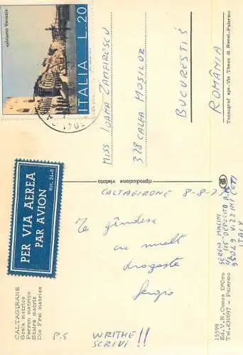 Postcard Italy Caltagirane 1977