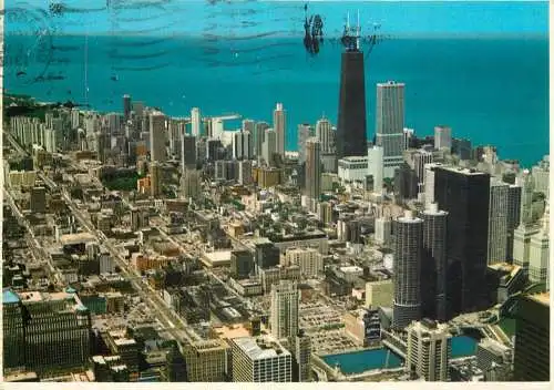 Postcard United States > IL - Illinois > Chicago skyline 1982
