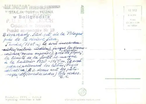 Postcard Poland Bieszczady mountain scene