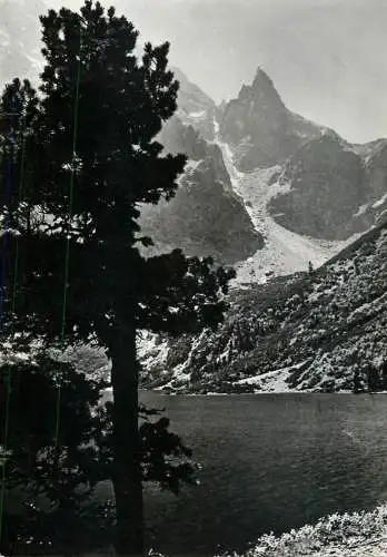 Postcard Poland Tatry mountain scene