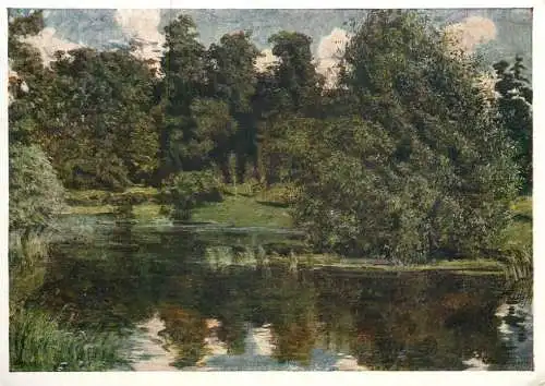 Postcard Russia Moscow 1964 painting lake and forest landscape