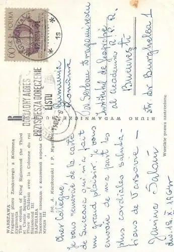 Postcard Poland Warszawa 1967
