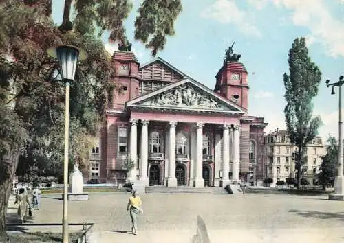 Postcard Bulgaria Sofia national theatre 1967