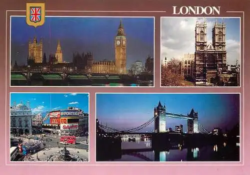 Postcard UK England London multi view