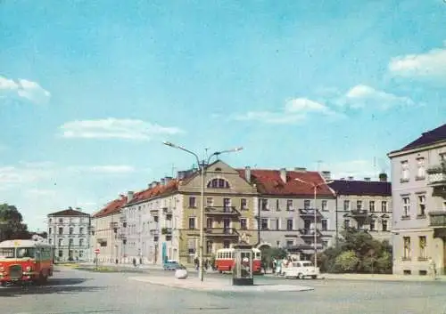 Postcard Poland Kalisz place Jan Kilinski