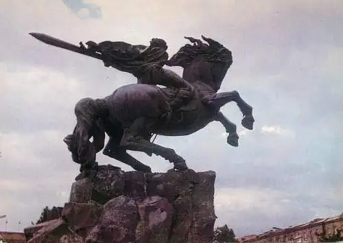 Postcard Armenia Erevan statue