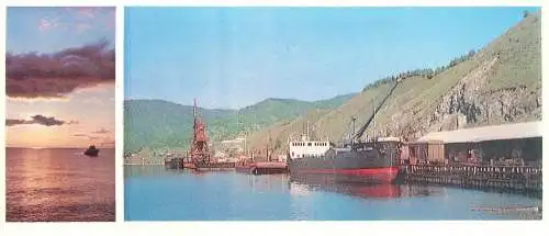 Russia Baikal lake navigation cargo ship
