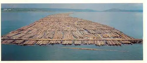 Russia Irkutsk Oblast, Bratsk timber logs rafts