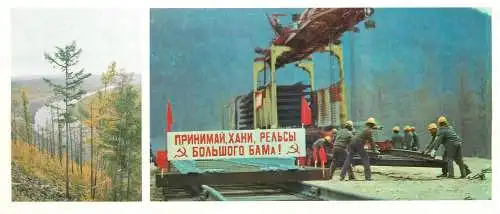 Russia Eastern Siberia and the Russian Far East BAM Baikal–Amur Mainline railroad under construction